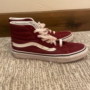 BNWOT Maroon vans size women’s 8 mens 6.5